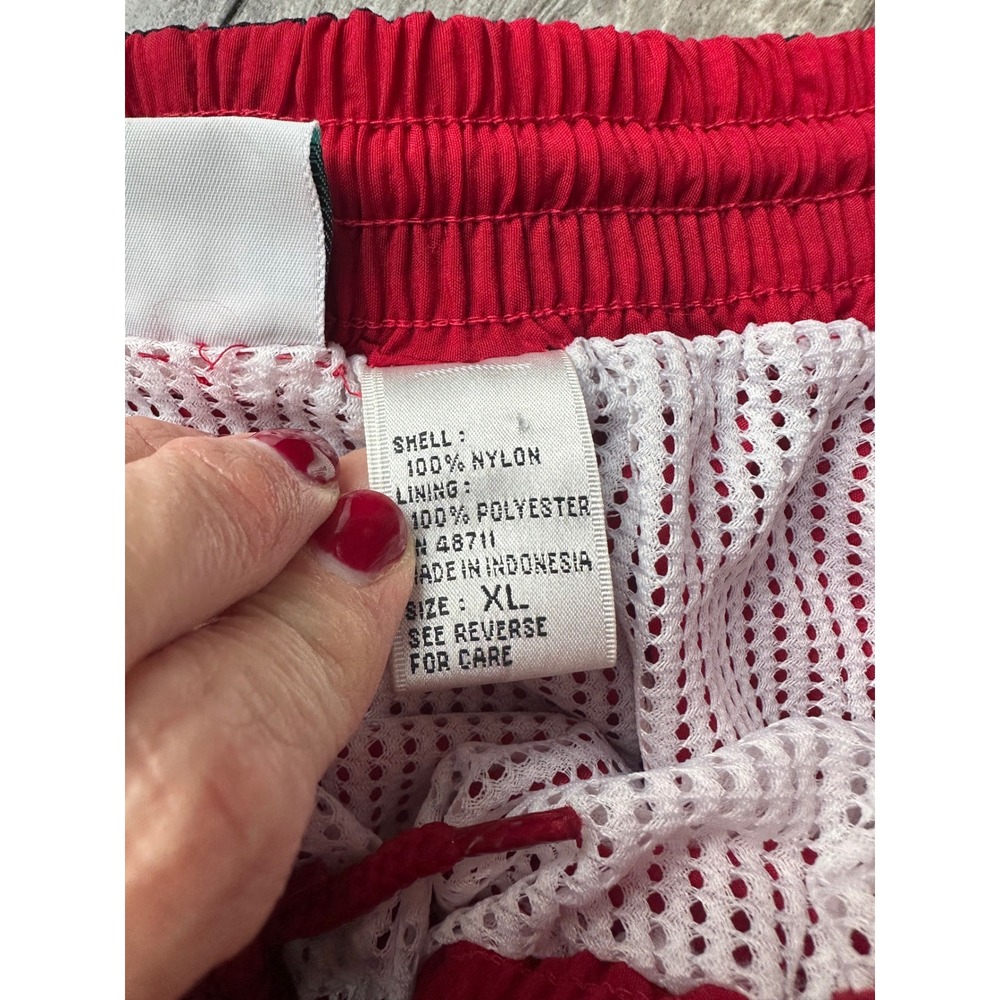 Vintage Wave Zone Swim Trunks Mens XL Red Navy Colorblock Nylon Shorts NWT 0363 - Picture 3 of 8